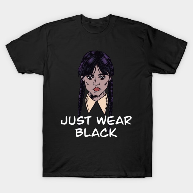 JUST WEAR BLACK T-Shirt by Tee Trends
